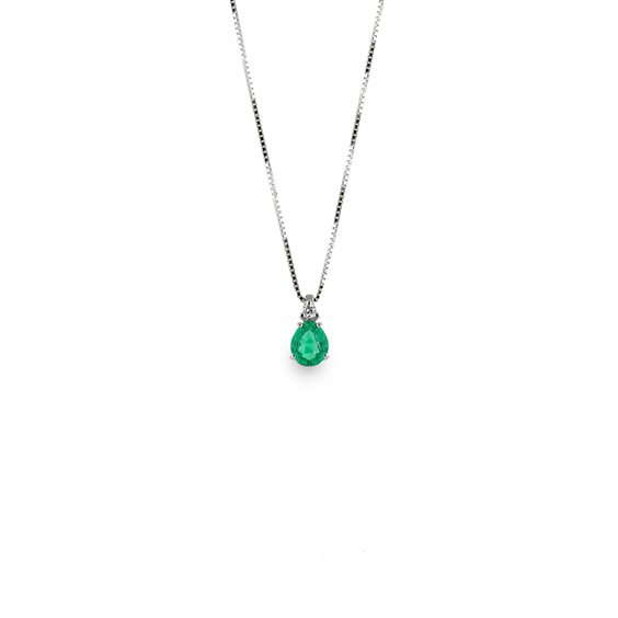 Collana Promesse Donna in Oro Smeraldo 0.30 Ct CFGO1BS - CFGO1BS